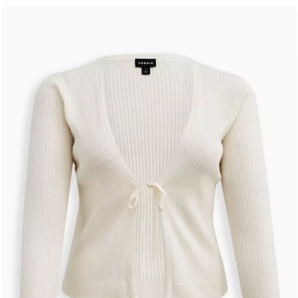 Torrid Rib Knit Tie Front Cardigan